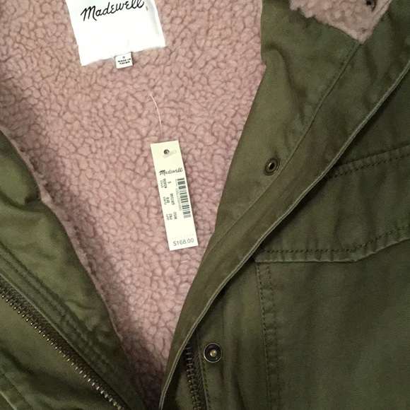 NWT Madewell Sherpa Trim Utility Jacket - Picture 4 of 7